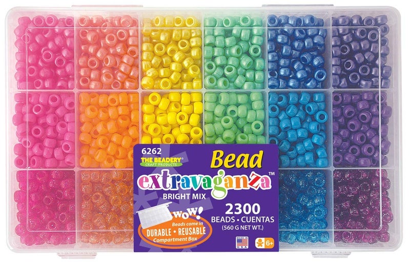 The Beadery Beadery B6262 The Sparkles Pony Bead Box - approximately 2300 beads - Image 1